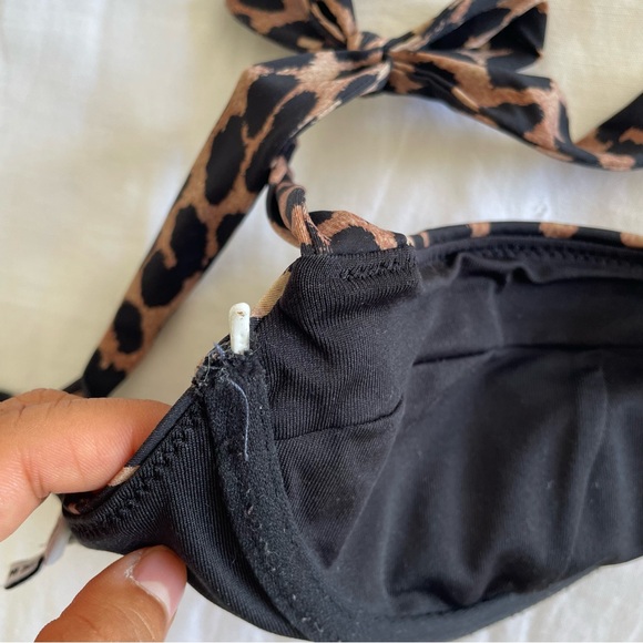 GANNI leopard scoop bikini top (sz 6) - Picture 7 of 7